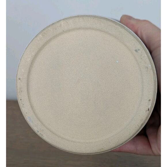 Vintage Christmas 1987 Cheese Crock Stoneware With Lid & Wire Bale Handle - Picture 5 of 8